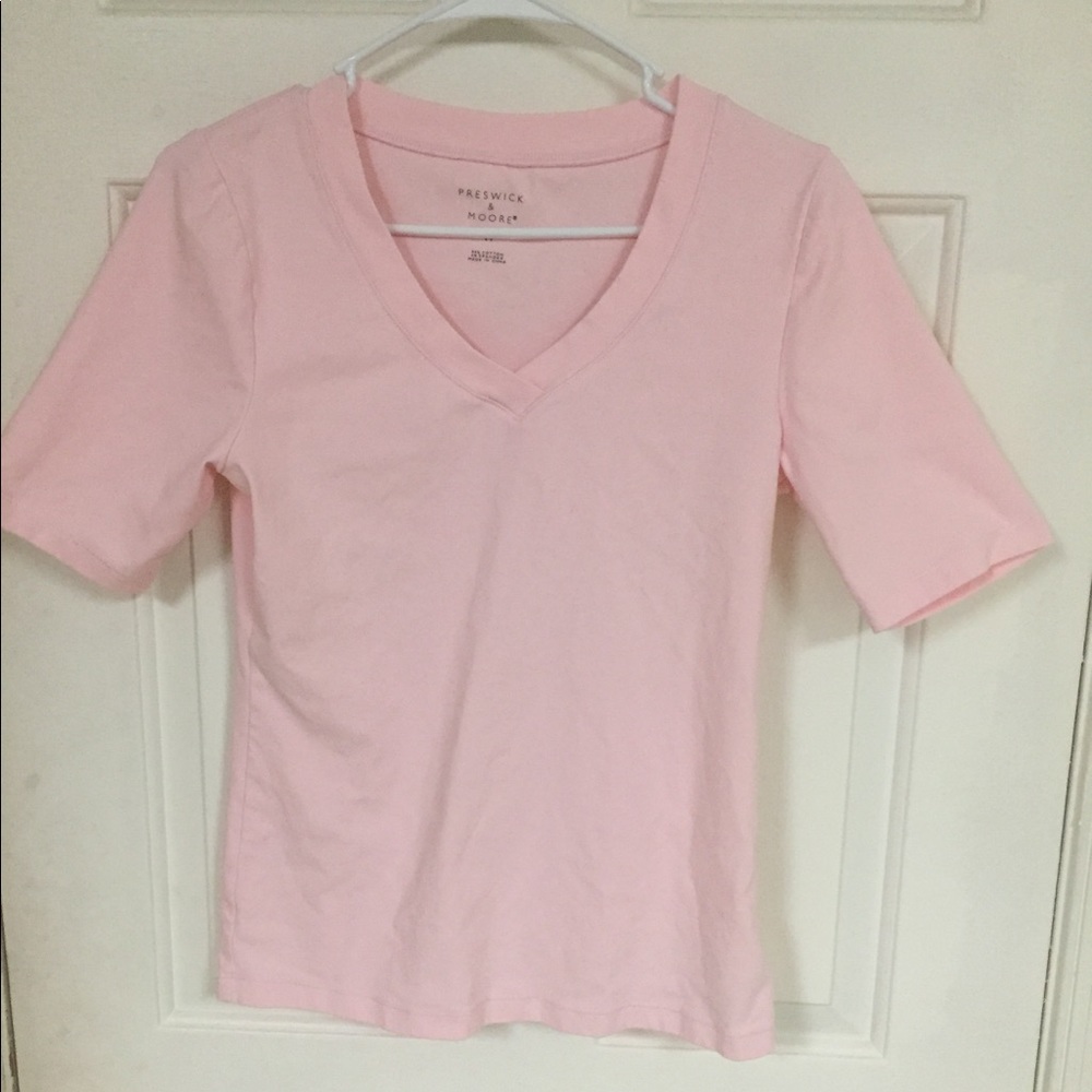 Preswick & Moor Freedom Rib ShortSleeve V-neck Top
